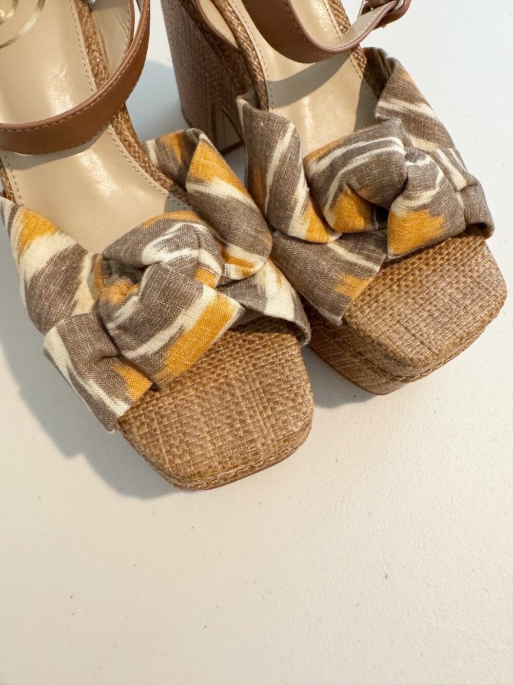 Sam Edelman Theresa Platform Heel Strappy Sandals Summer Vacation Resort Boho 8 - Picture 5 of 13